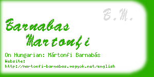 barnabas martonfi business card